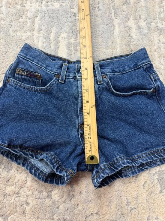 Vintage l.e.i. Button fly denim shorts 1990s size 0 - Picture 7 of 8